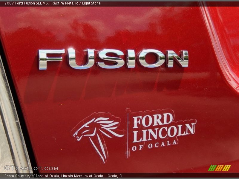 Redfire Metallic / Light Stone 2007 Ford Fusion SEL V6
