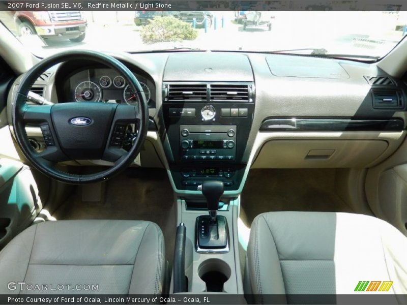 Redfire Metallic / Light Stone 2007 Ford Fusion SEL V6