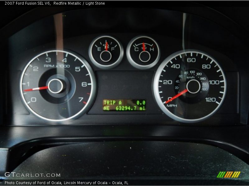 Redfire Metallic / Light Stone 2007 Ford Fusion SEL V6