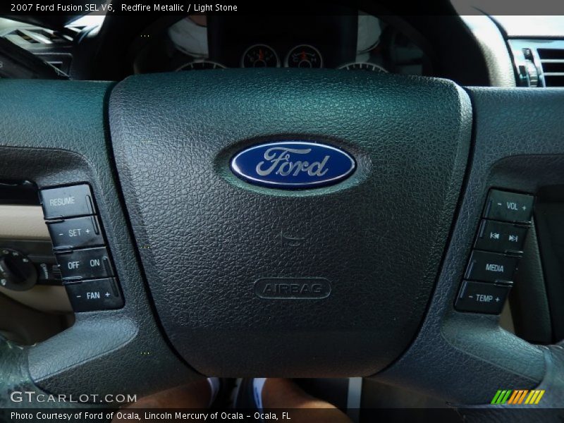 Redfire Metallic / Light Stone 2007 Ford Fusion SEL V6