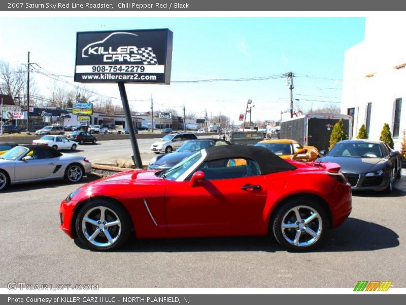 Chili Pepper Red / Black 2007 Saturn Sky Red Line Roadster