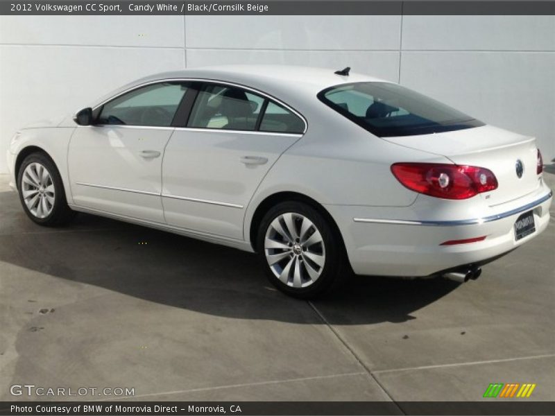 Candy White / Black/Cornsilk Beige 2012 Volkswagen CC Sport