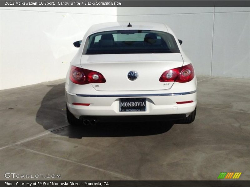 Candy White / Black/Cornsilk Beige 2012 Volkswagen CC Sport