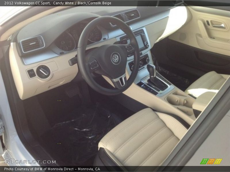 Candy White / Black/Cornsilk Beige 2012 Volkswagen CC Sport