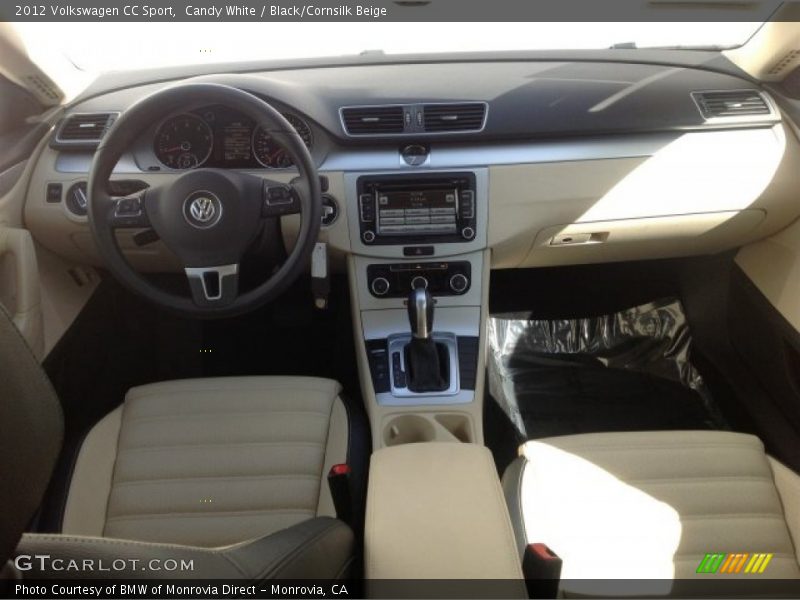 Candy White / Black/Cornsilk Beige 2012 Volkswagen CC Sport