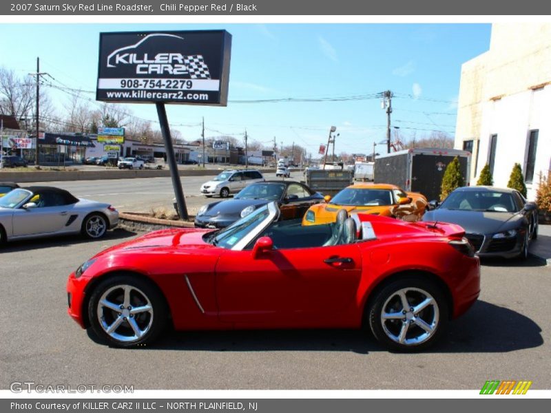 Chili Pepper Red / Black 2007 Saturn Sky Red Line Roadster