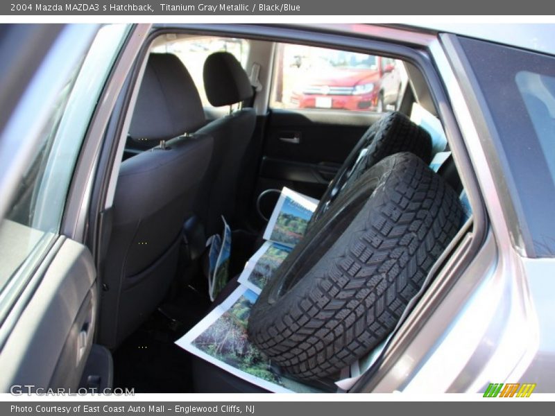 Titanium Gray Metallic / Black/Blue 2004 Mazda MAZDA3 s Hatchback