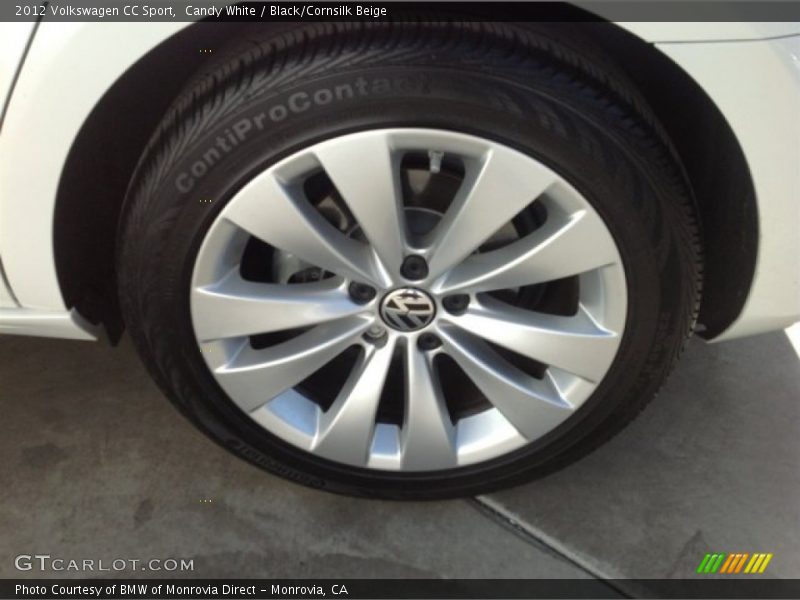 Candy White / Black/Cornsilk Beige 2012 Volkswagen CC Sport
