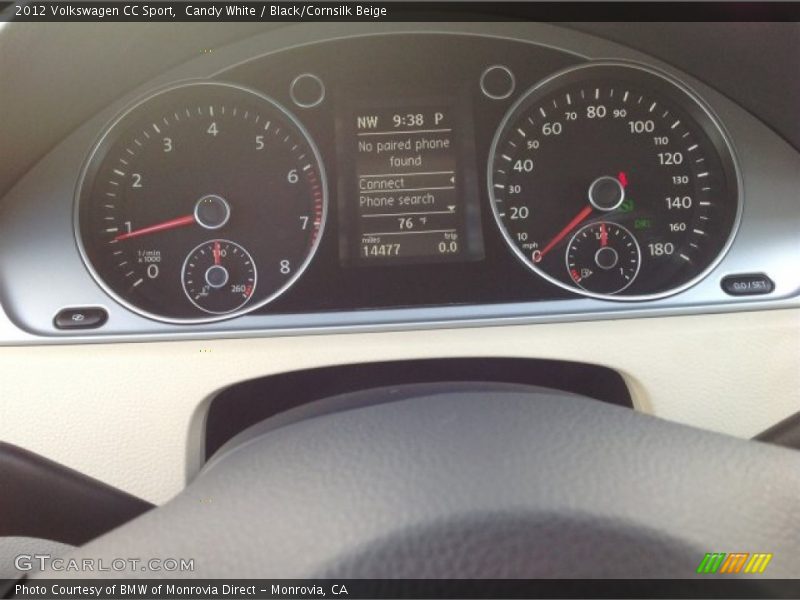 Candy White / Black/Cornsilk Beige 2012 Volkswagen CC Sport