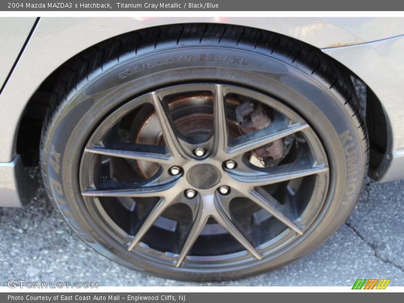 Titanium Gray Metallic / Black/Blue 2004 Mazda MAZDA3 s Hatchback