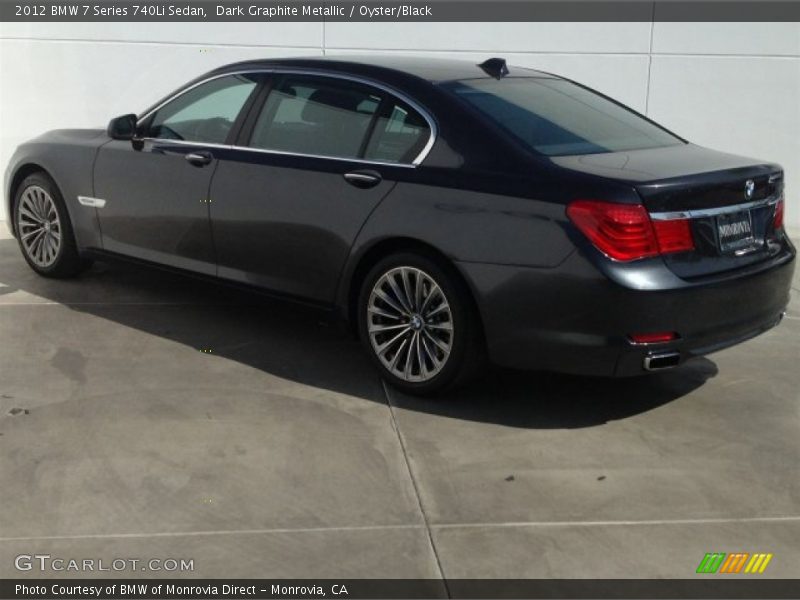 Dark Graphite Metallic / Oyster/Black 2012 BMW 7 Series 740Li Sedan