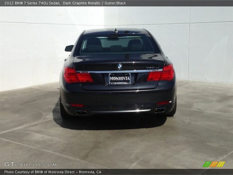 Dark Graphite Metallic / Oyster/Black 2012 BMW 7 Series 740Li Sedan