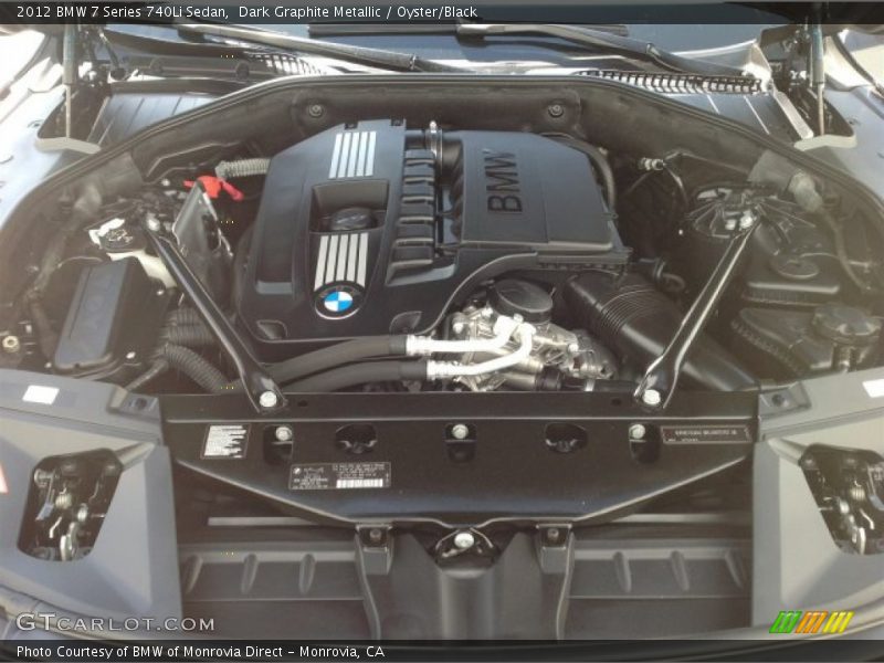Dark Graphite Metallic / Oyster/Black 2012 BMW 7 Series 740Li Sedan