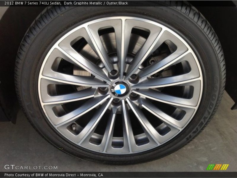 Dark Graphite Metallic / Oyster/Black 2012 BMW 7 Series 740Li Sedan