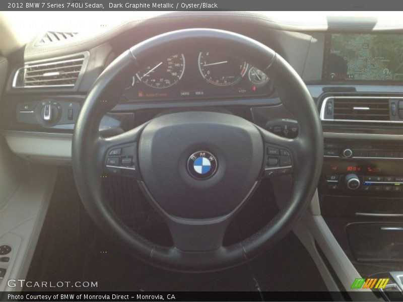 Dark Graphite Metallic / Oyster/Black 2012 BMW 7 Series 740Li Sedan