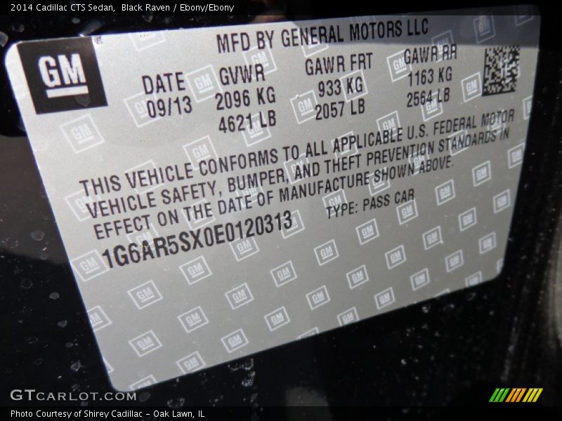 Black Raven / Ebony/Ebony 2014 Cadillac CTS Sedan