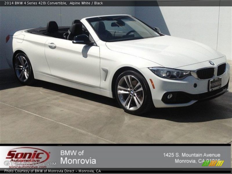 Alpine White / Black 2014 BMW 4 Series 428i Convertible