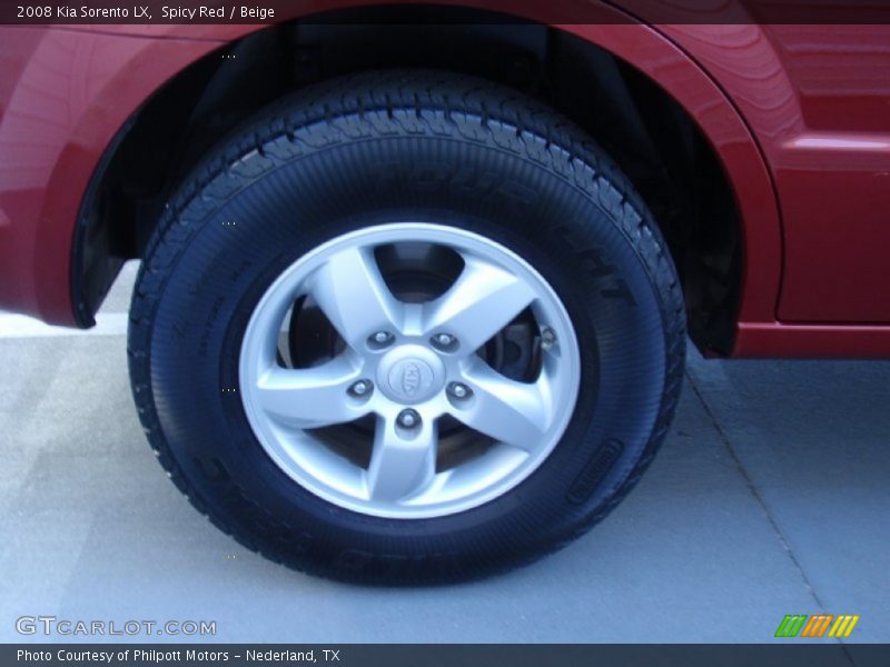 Spicy Red / Beige 2008 Kia Sorento LX