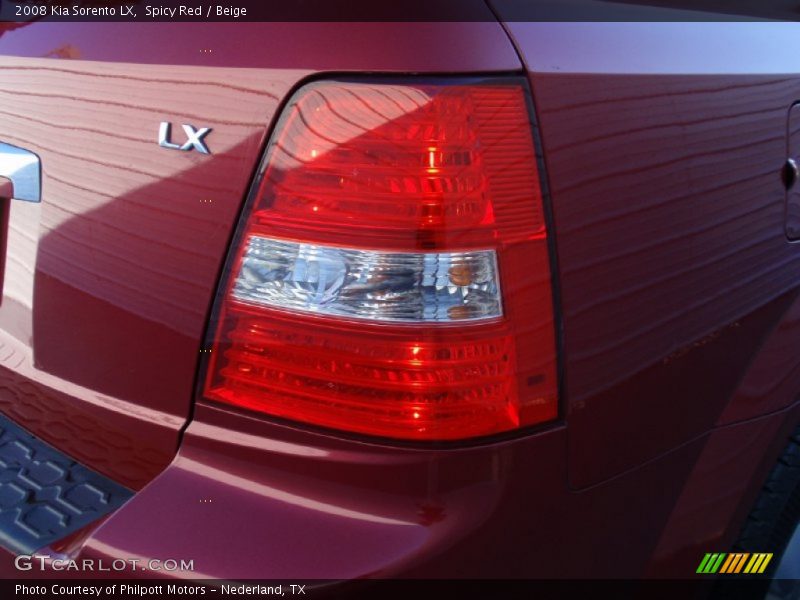 Spicy Red / Beige 2008 Kia Sorento LX