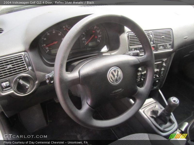 Reflex Silver Metallic / Black 2004 Volkswagen Golf GLS 4 Door