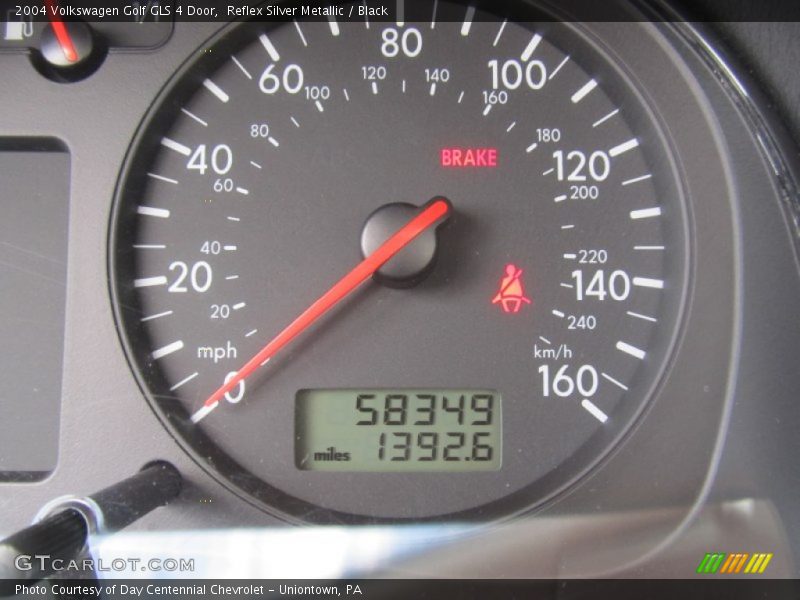 Reflex Silver Metallic / Black 2004 Volkswagen Golf GLS 4 Door