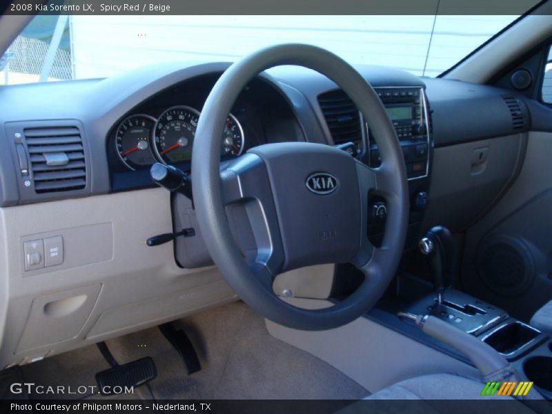 Spicy Red / Beige 2008 Kia Sorento LX