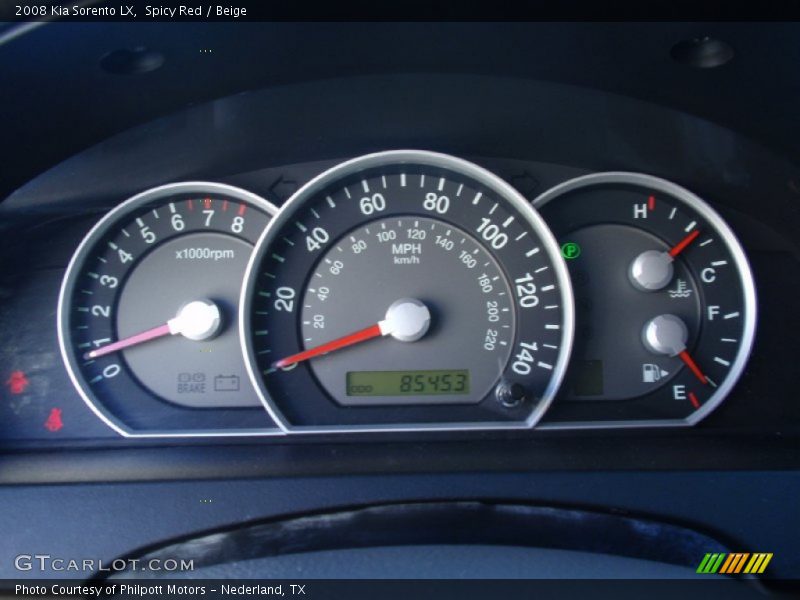 Spicy Red / Beige 2008 Kia Sorento LX