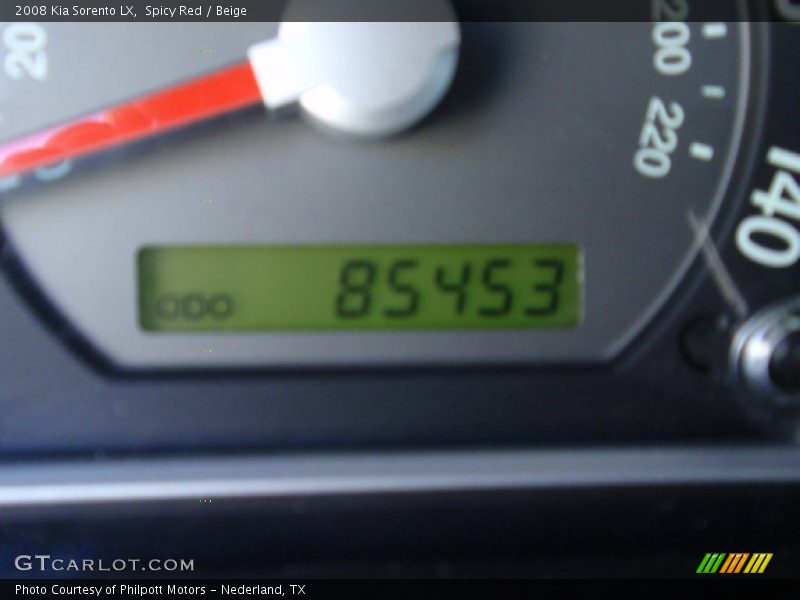 Spicy Red / Beige 2008 Kia Sorento LX