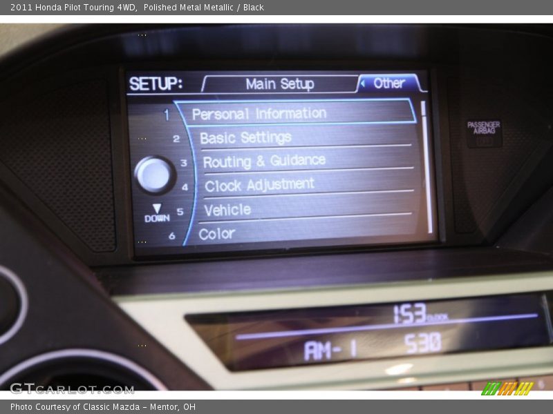Polished Metal Metallic / Black 2011 Honda Pilot Touring 4WD