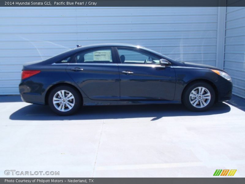 Pacific Blue Pearl / Gray 2014 Hyundai Sonata GLS