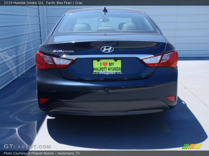 Pacific Blue Pearl / Gray 2014 Hyundai Sonata GLS