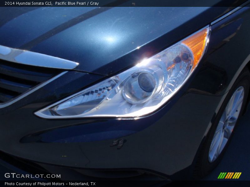 Pacific Blue Pearl / Gray 2014 Hyundai Sonata GLS
