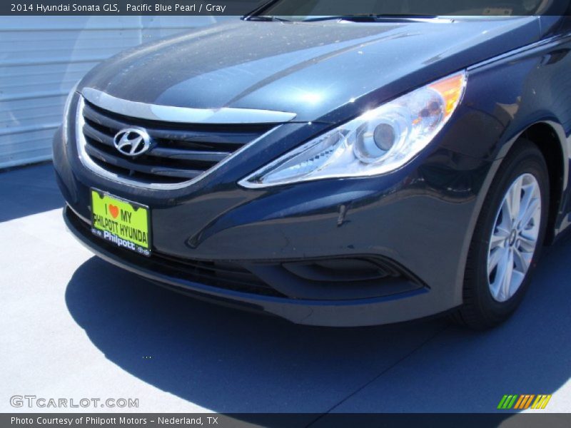 Pacific Blue Pearl / Gray 2014 Hyundai Sonata GLS