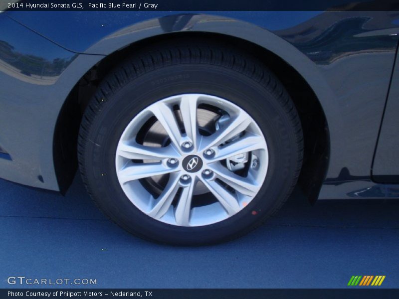 Pacific Blue Pearl / Gray 2014 Hyundai Sonata GLS