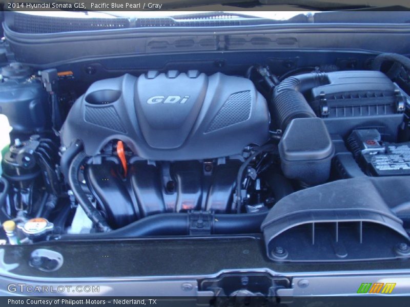 Pacific Blue Pearl / Gray 2014 Hyundai Sonata GLS