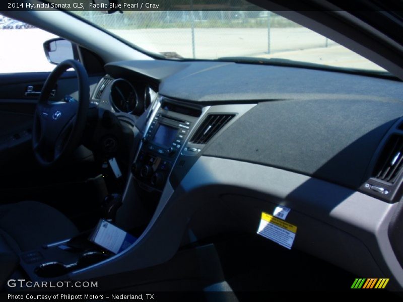 Pacific Blue Pearl / Gray 2014 Hyundai Sonata GLS