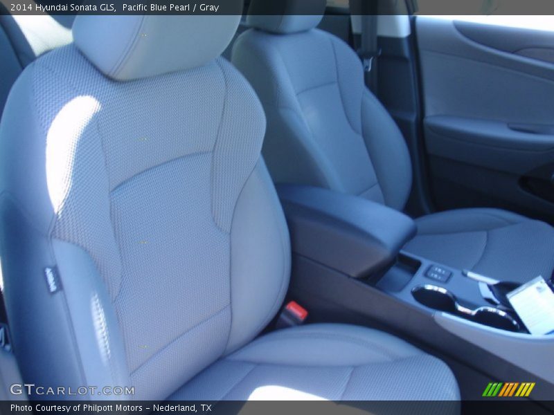Pacific Blue Pearl / Gray 2014 Hyundai Sonata GLS