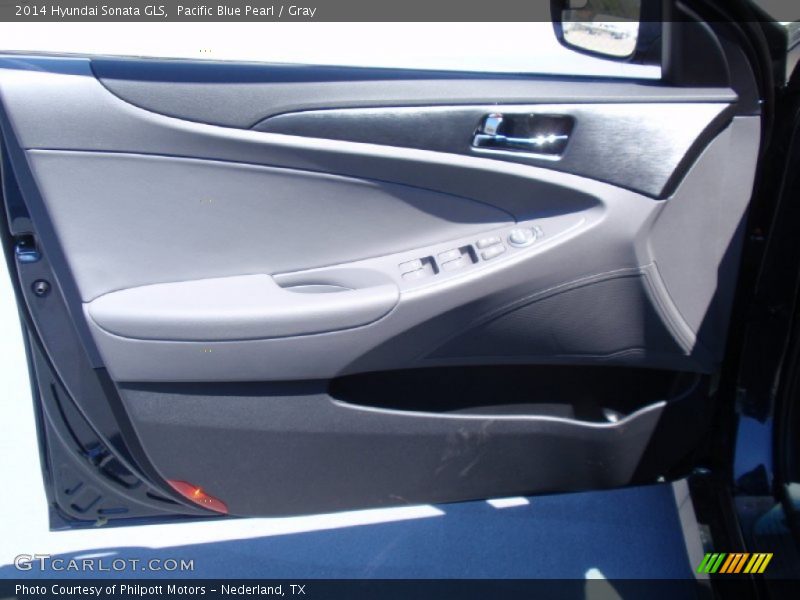 Pacific Blue Pearl / Gray 2014 Hyundai Sonata GLS