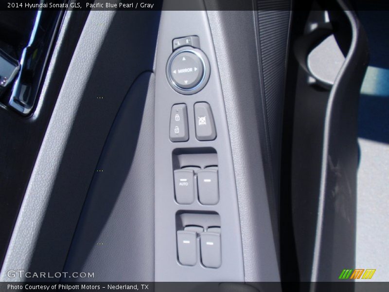 Pacific Blue Pearl / Gray 2014 Hyundai Sonata GLS