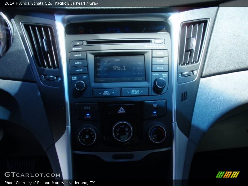 Pacific Blue Pearl / Gray 2014 Hyundai Sonata GLS
