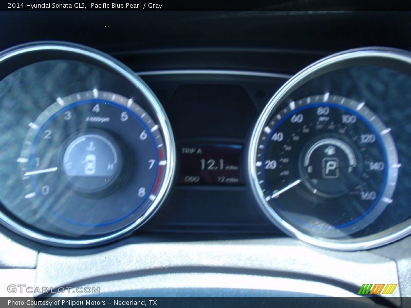 Pacific Blue Pearl / Gray 2014 Hyundai Sonata GLS