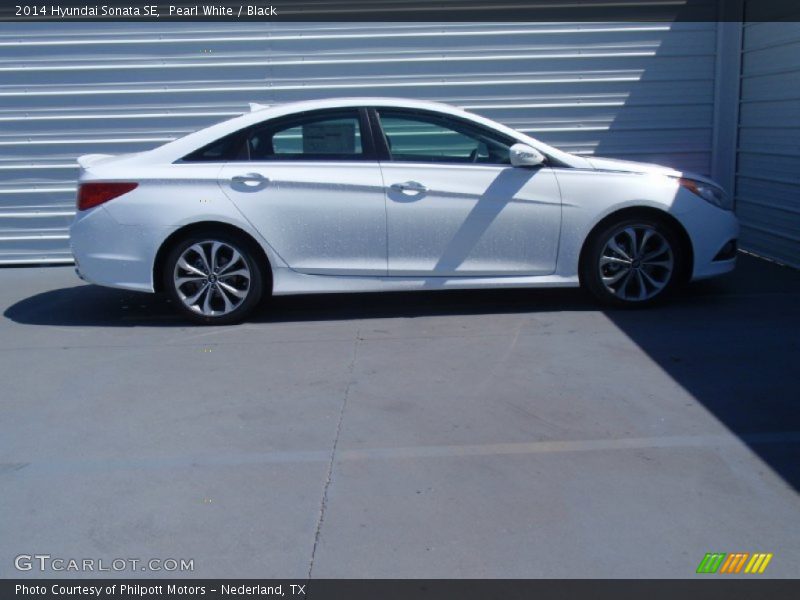 Pearl White / Black 2014 Hyundai Sonata SE