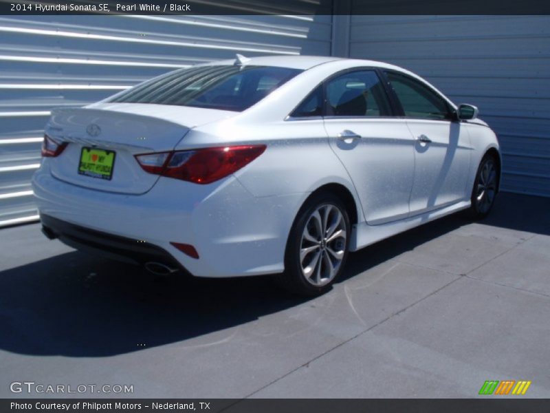 Pearl White / Black 2014 Hyundai Sonata SE