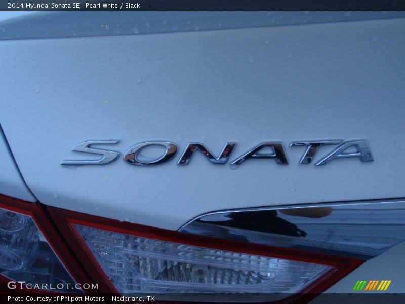 Pearl White / Black 2014 Hyundai Sonata SE