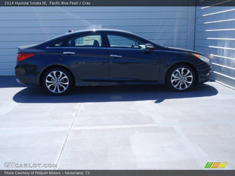 Pacific Blue Pearl / Gray 2014 Hyundai Sonata SE