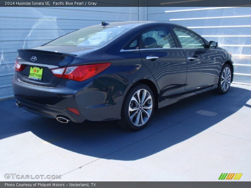 Pacific Blue Pearl / Gray 2014 Hyundai Sonata SE