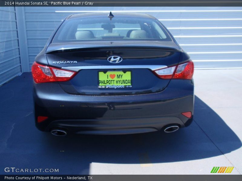 Pacific Blue Pearl / Gray 2014 Hyundai Sonata SE