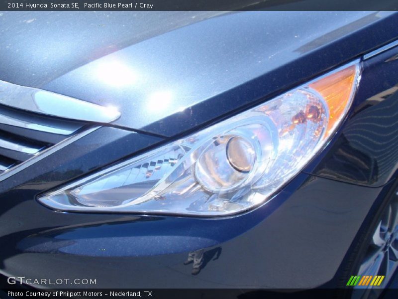 Pacific Blue Pearl / Gray 2014 Hyundai Sonata SE