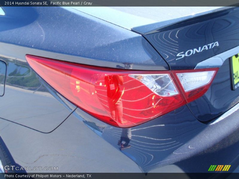 Pacific Blue Pearl / Gray 2014 Hyundai Sonata SE