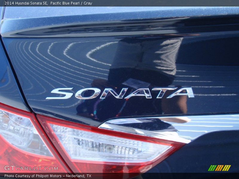Pacific Blue Pearl / Gray 2014 Hyundai Sonata SE